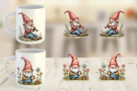 Mug Wrap Patchwork Gnome Collection Sublimation artnoy 