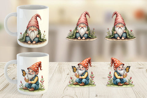 Mug Wrap Patchwork Gnomes Sublimation artnoy 