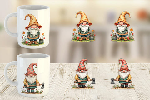 Mug Wrap Patchwork Gnomes Sublimation artnoy 