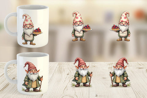 Mug Wrap Patchwork Gnomes Sublimation artnoy 