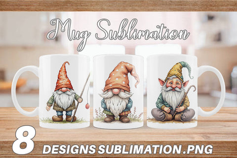 Mug Wrap Patchwork Gnomes Sublimation artnoy 