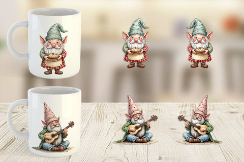 Mug Wrap Patchwork Gnomes Sublimation artnoy 