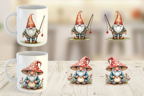 Mug Wrap Patchwork Gnomes Sublimation artnoy 