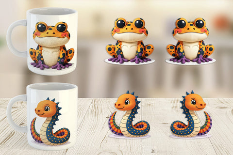 Mug Wrap Patchwork Halloween Critters Sublimation artnoy 