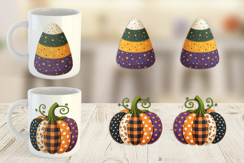 Mug Wrap Patchwork Halloween Cuties Sublimation artnoy 