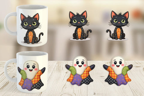 Mug Wrap Patchwork Halloween Cuties Sublimation artnoy 