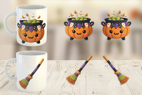 Mug Wrap Patchwork Halloween Cuties Sublimation artnoy 