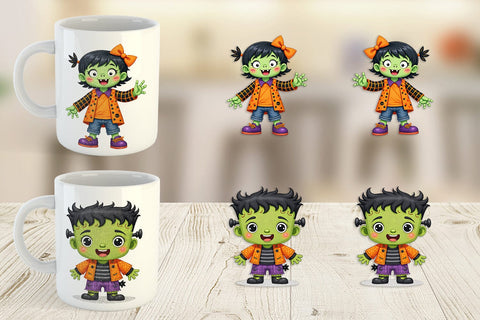 Mug Wrap Patchwork Halloween Friends Sublimation artnoy 