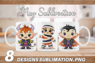 Mug Wrap Patchwork Halloween Friends Sublimation artnoy 