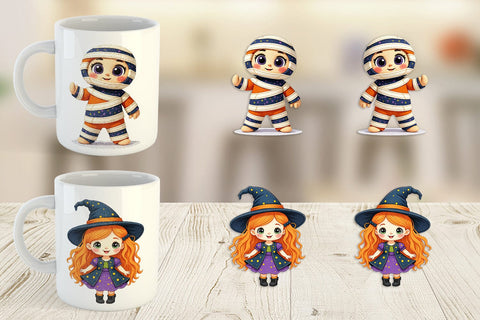 Mug Wrap Patchwork Halloween Friends Sublimation artnoy 