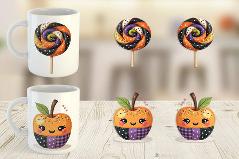 Mug Wrap Patchwork Halloween Treats Sublimation artnoy 