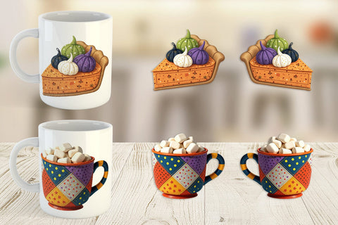 Mug Wrap Patchwork Halloween Treats Sublimation artnoy 