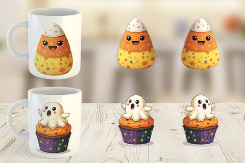 Mug Wrap Patchwork Halloween Treats Sublimation artnoy 