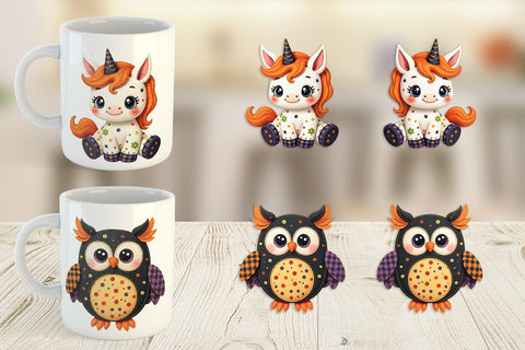 Mug Wrap Patchwork Magical Creatures Sublimation artnoy 