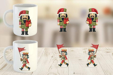 Mug Wrap Patchwork Nutcracker Sublimation artnoy 