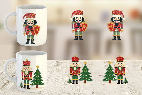 Mug Wrap Patchwork Nutcracker Sublimation artnoy 
