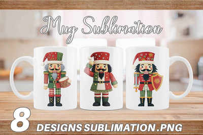 Mug Wrap Patchwork Nutcracker Sublimation artnoy 