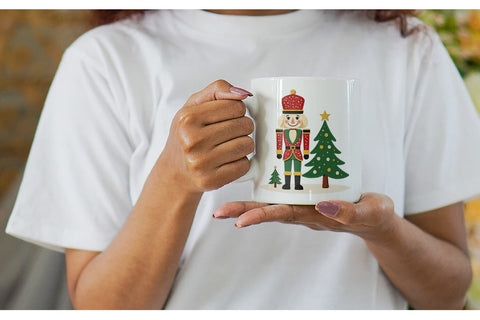 Mug Wrap Patchwork Nutcracker Sublimation artnoy 