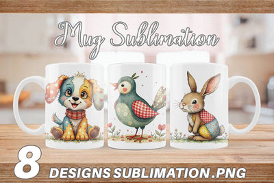 Mug Wrap Patchwork Pet Pals Sublimation artnoy 