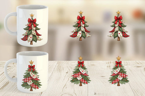 Mug Wrap Patchwork Tree Sublimation artnoy 