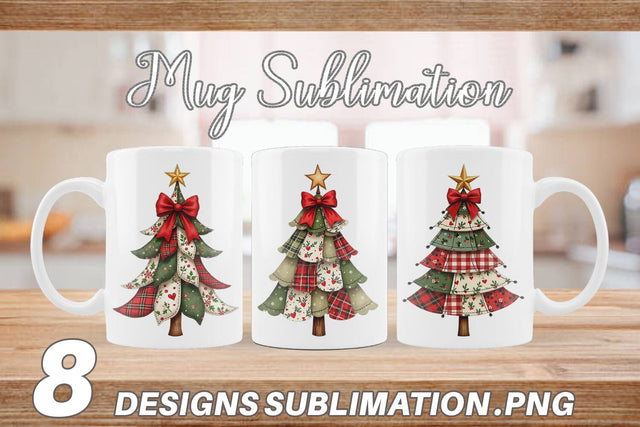 Mug Wrap Patchwork Tree Sublimation artnoy 