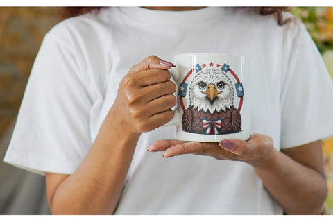 Mug Wrap Patriotic Animal Sublimation artnoy 