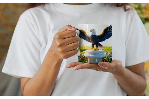 Mug Wrap Patriotic Bald Eagle Sublimation artnoy 