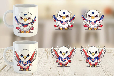 Mug Wrap Patriotic Eagle Sublimation artnoy 