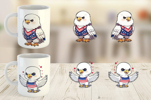 Mug Wrap Patriotic Eagle Sublimation artnoy 