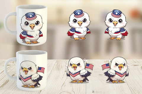 Mug Wrap Patriotic Eagle Sublimation artnoy 