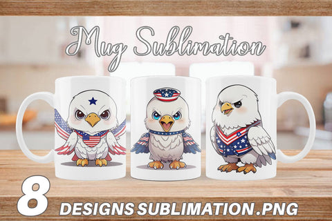 Mug Wrap Patriotic Eagle Sublimation artnoy 