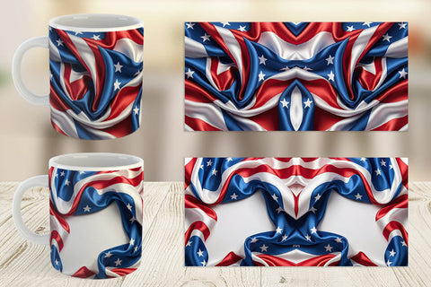 Mug Wrap Patriotic Silk Satin Sublimation artnoy 