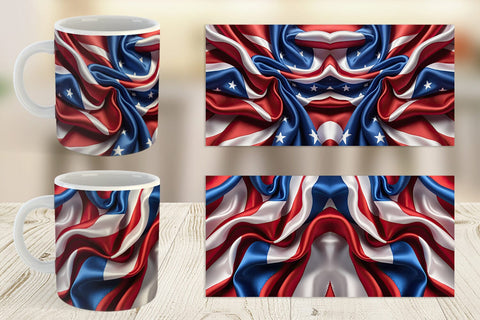 Mug Wrap Patriotic Silk Satin Sublimation artnoy 