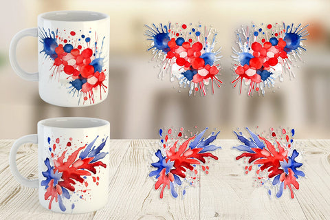 Mug Wrap Patriotic Splash Sublimation artnoy 