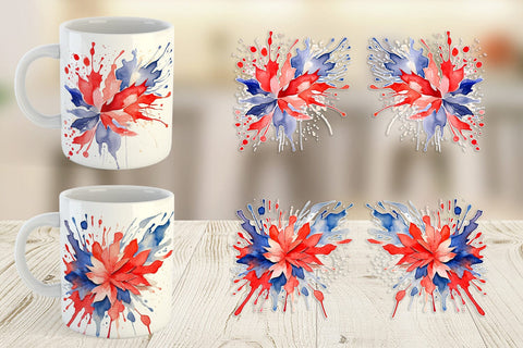 Mug Wrap Patriotic Splash Sublimation artnoy 