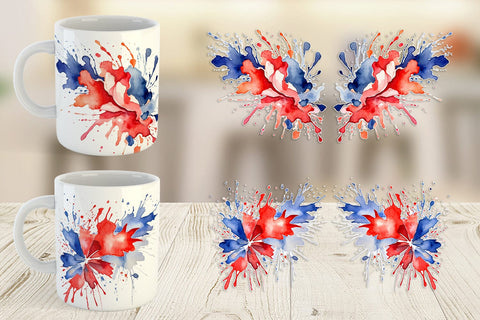 Mug Wrap Patriotic Splash Sublimation artnoy 