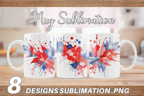 Mug Wrap Patriotic Splash Sublimation artnoy 