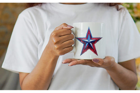 Mug Wrap Patriotic Stars Sublimation artnoy 