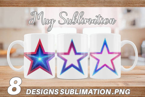 Mug Wrap Patriotic Stars Sublimation artnoy 