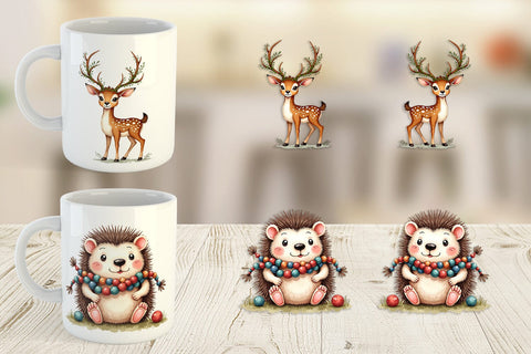 Mug Wrap Paw-di Gras Puppy & Kitten Carnival Watercolor Sublimation artnoy 