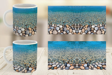 Mug Wrap Pebbles and Water Sublimation artnoy 