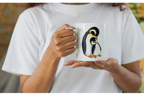 Mug Wrap Penguin Family Sublimation artnoy 