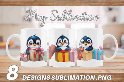 Mug Wrap Penguin Gift Sublimation artnoy 