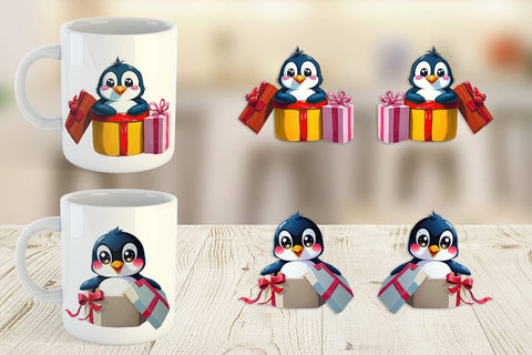 Mug Wrap Penguin Gift Sublimation artnoy 