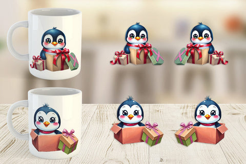 Mug Wrap Penguin Gift Sublimation artnoy 