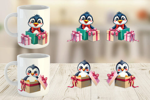 Mug Wrap Penguin Gift Sublimation artnoy 