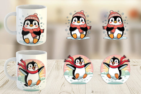 Mug Wrap Penguin Mood Sublimation artnoy 