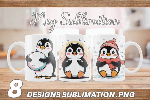 Mug Wrap Penguin Mood Sublimation artnoy 