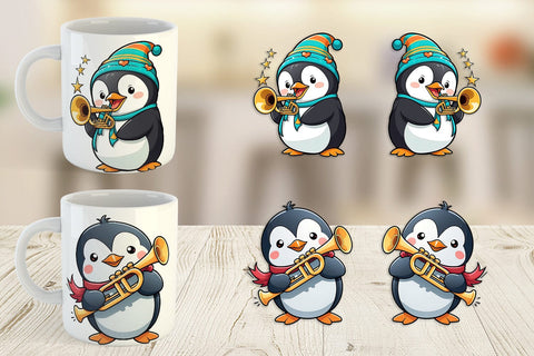 Mug Wrap Penguin New Year Sublimation artnoy 