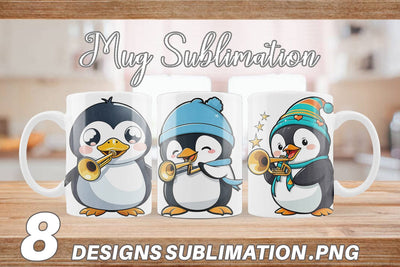 Mug Wrap Penguin New Year Sublimation artnoy 